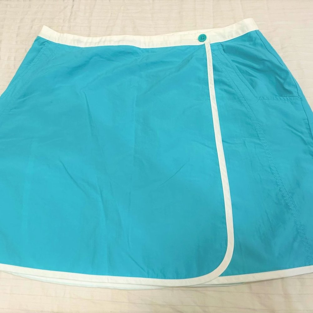 🍎🍎🍎 SAHALIE WOMENS WRAP NYLON UNLINED SKIRT SIZE L 🍎🍎🍎